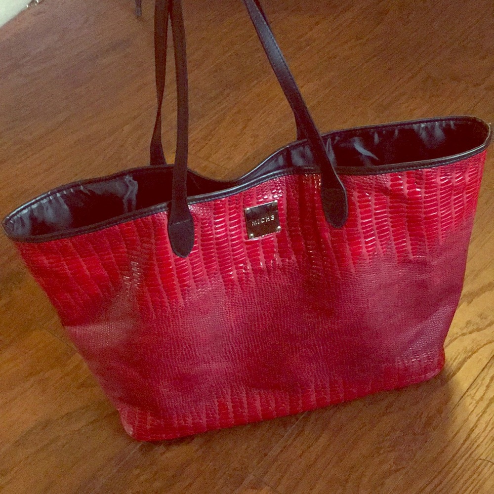 Miche large red & Black tote